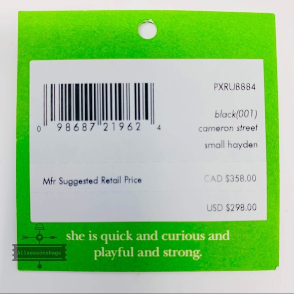 Kate spade Cameron Street Small hayden Black New - Picture 5 of 5